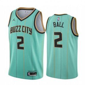 Men's Hornets LaMelo Ball Green City Jerse #2 NBA